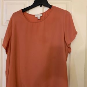*PLUS SIZE* PEACHY RAYON TOP